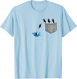 Love penguin Women Shirt penguin Lovers for kids and girls T-Shirt - T-Shirt | Light Blue