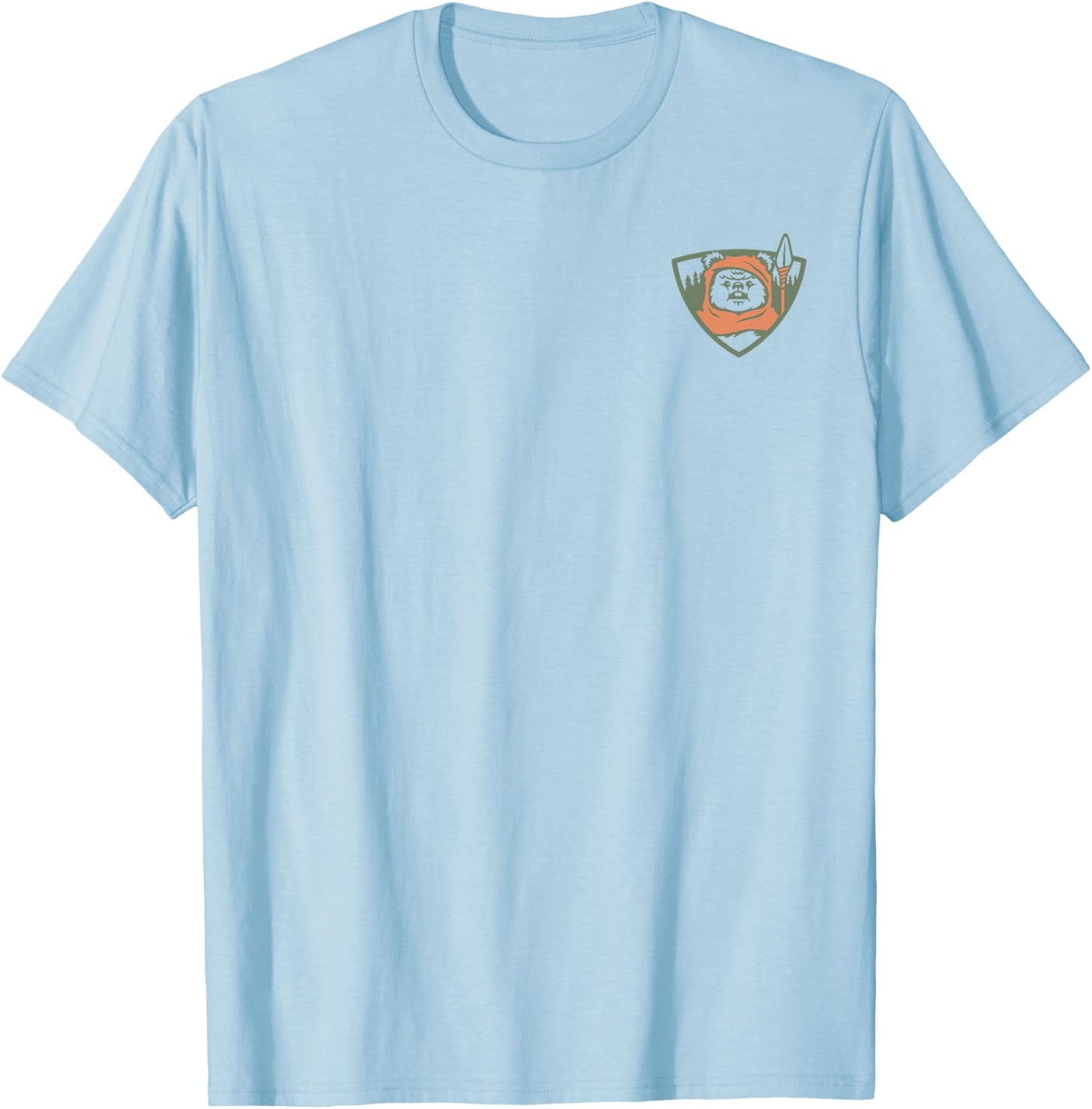 Star Wars Ewok Park Ranger Endor Forest Front & Back T-Shirt - T-Shirt | Light Blue