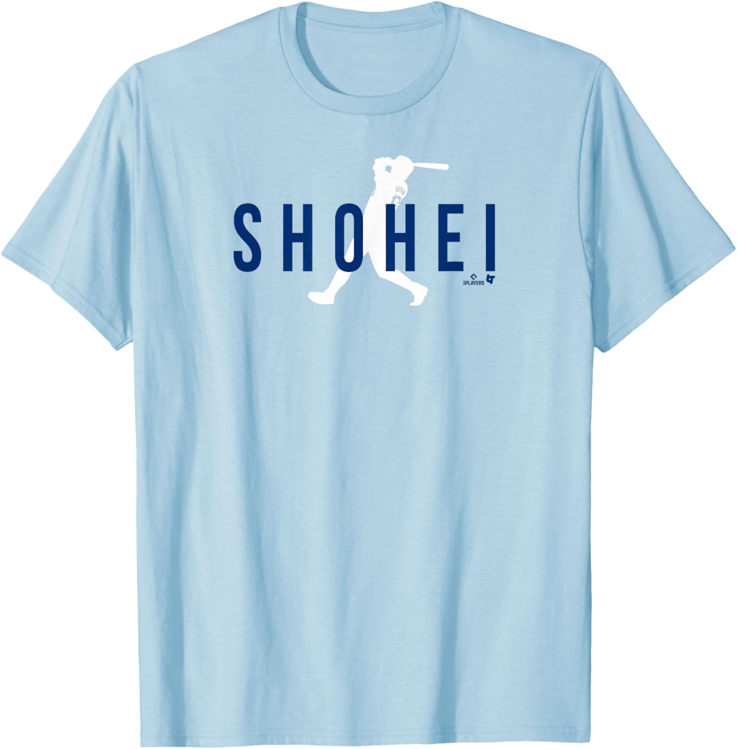 Shohei Ohtani - Silhouette Swing - Los Angeles Baseball T-Shirt - T-Shirt | Light Blue