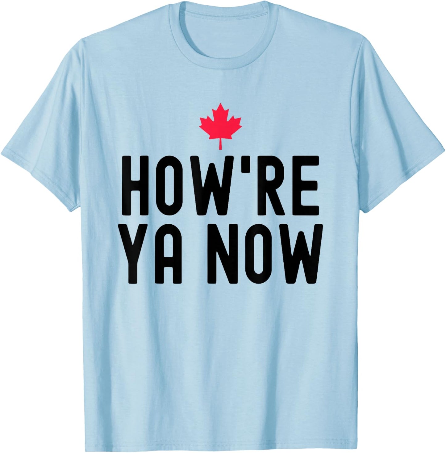 Funny How're Ya Now Shirt - Men's Adults Grey - Modern Humorous - Novelty Hockey - Short Sleeve - Small - Classic Fit - Cotton, Polyester T-Shirt - T-Shirt | Light Blue