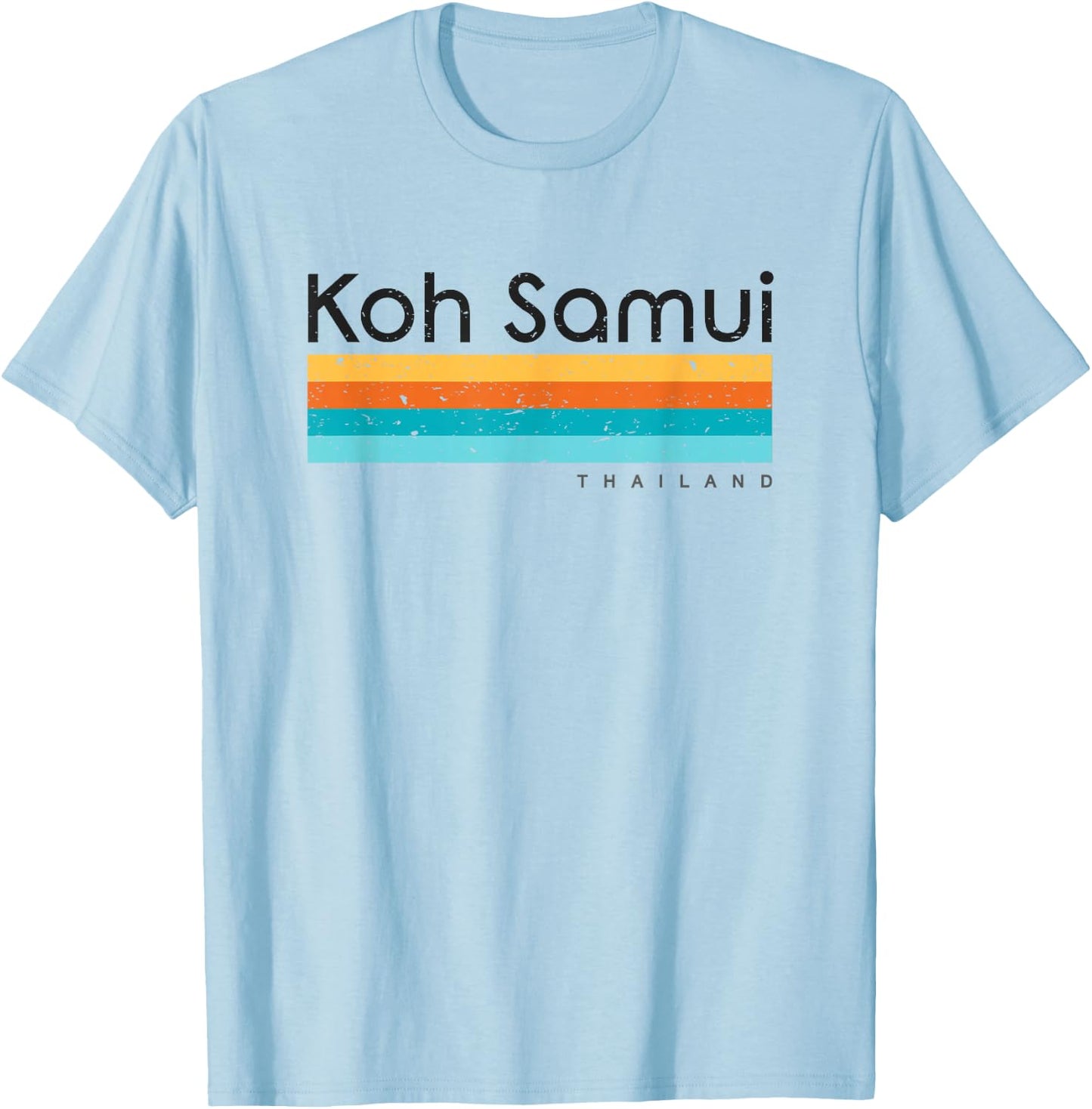 Vintage Koh Samui Thailand Retro Design T-Shirt - T-Shirt | Light Blue