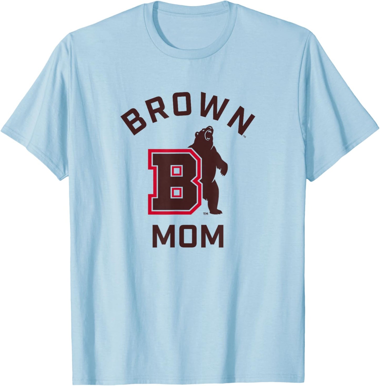 Brown University Bears Arched Mom T-Shirt - T-Shirt | Light Blue