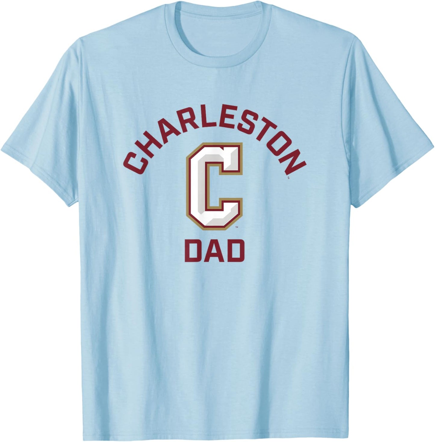 College of Charleston Cougars Arched Dad T-Shirt - T-Shirt | Light Blue