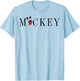 Disney Mickey and Friends Mickey Mouse Simple Text T-Shirt - T-Shirt | Light Blue
