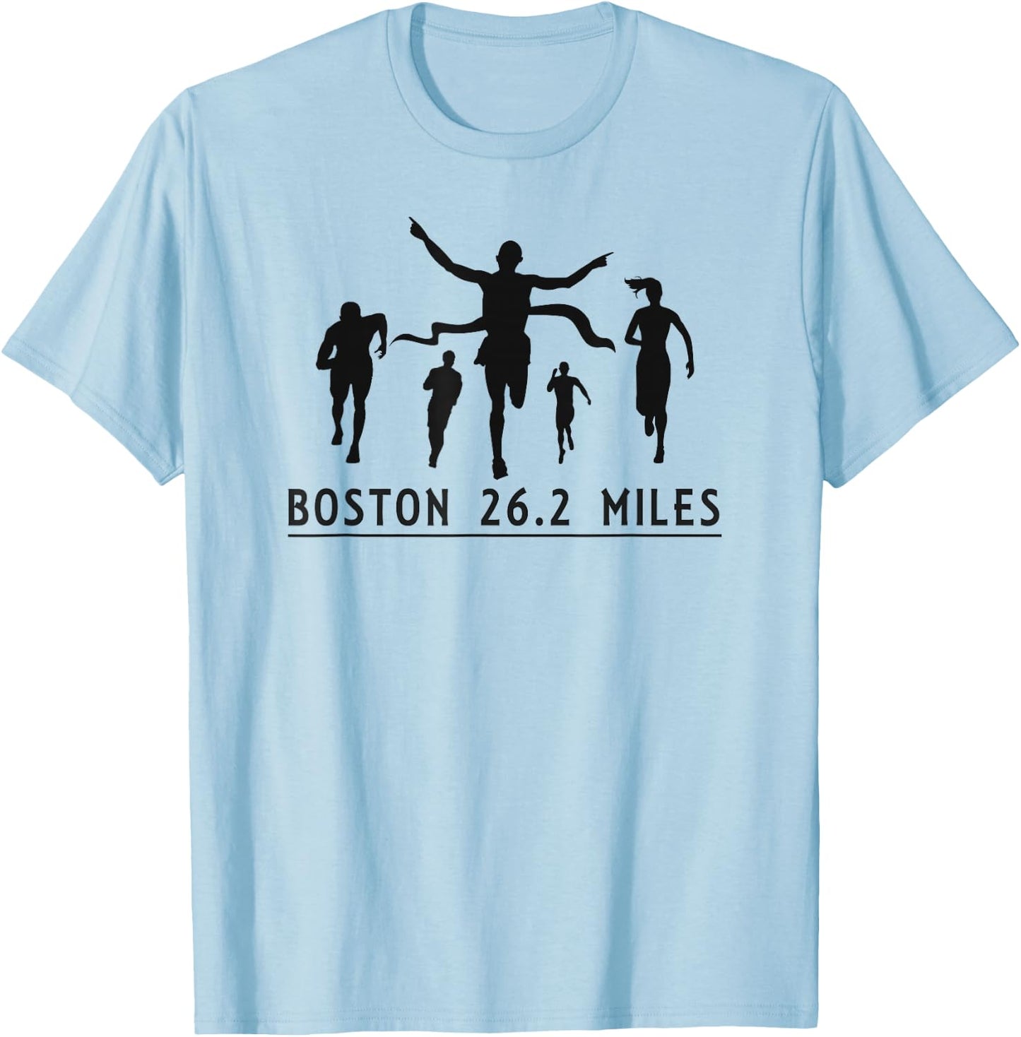 Boston 26.2 Miles Marathon 2020 Running Run Gift T-Shirt - T-Shirt | Light Blue