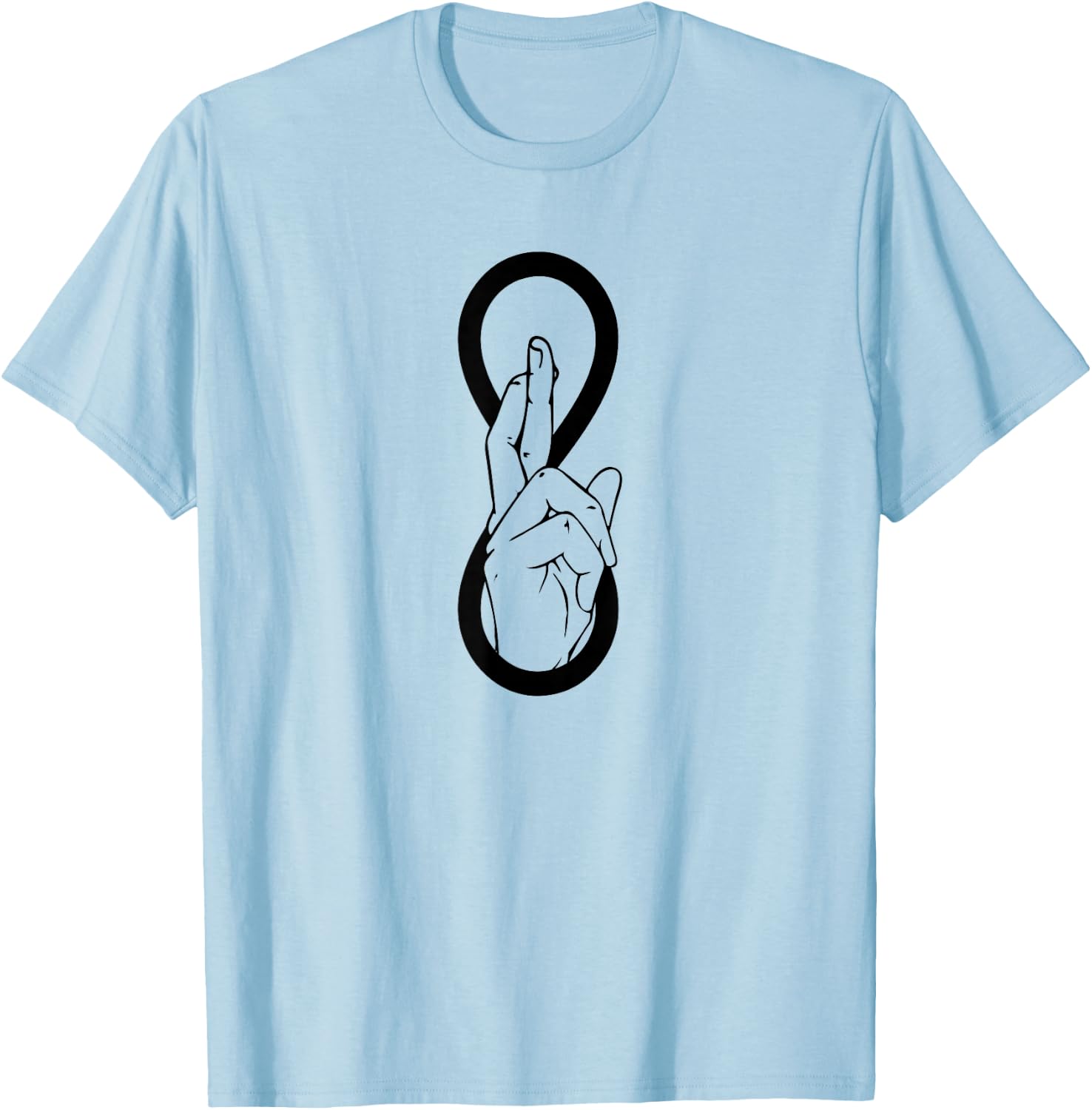 Japanese Anime Geek,Domain Expansion,Infinite Void,Hand Sign T-Shirt - T-Shirt | Light Blue
