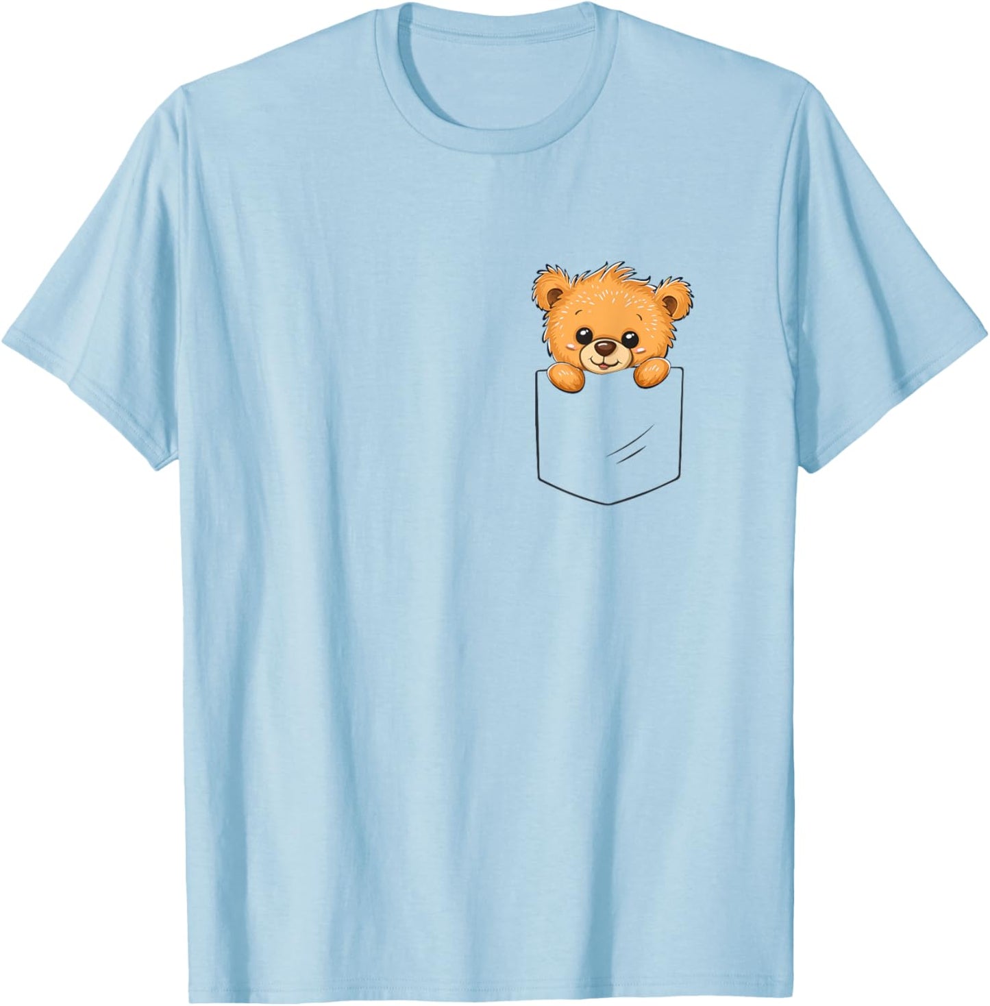 Vintage Teddy Bears Lovers Little Bear Cute Animals Pocket T-Shirt - T-Shirt | Light Blue