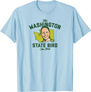 Sue Bird - Washington State Bird - Seattle Basketball T-Shirt - T-Shirt | Light Blue
