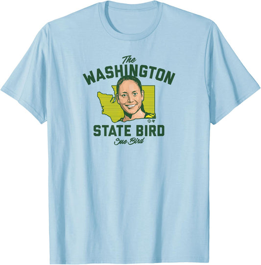 Sue Bird - Washington State Bird - Seattle Basketball T-Shirt - T-Shirt | Light Blue