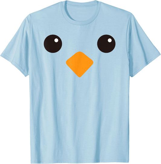Cute Yellow Chick Face Costume For Kids and Toddlers T-Shirt - T-Shirt | Light Blue