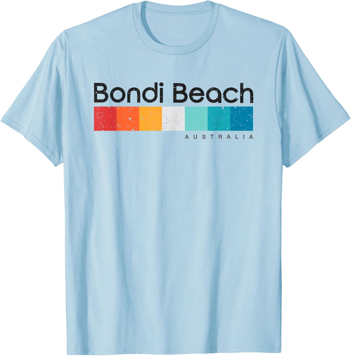 Vintage Bondi Beach Australia Retro Design T-Shirt - T-Shirt | Light Blue
