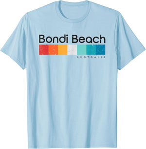 Vintage Bondi Beach Australia Retro Design T-Shirt - T-Shirt | Light Blue