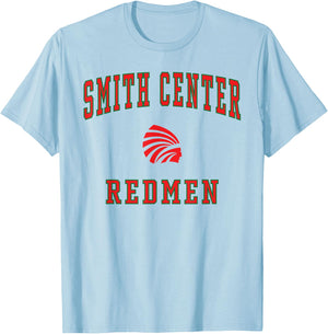 Smith Center High School Redmen T-Shirt - T-Shirt | Light Blue