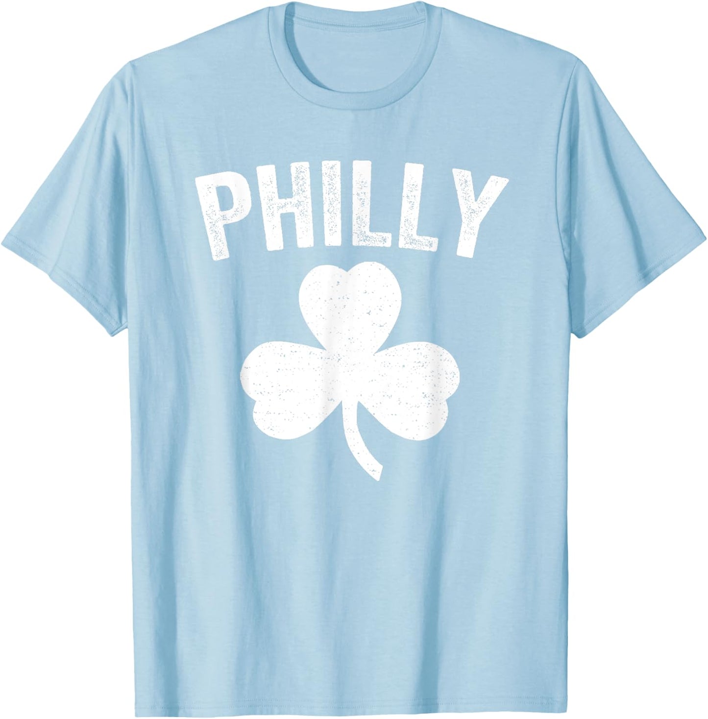Philadelphia St. Patrick's Day Philly Irish Shamrock T-Shirt - T-Shirt | Light Blue