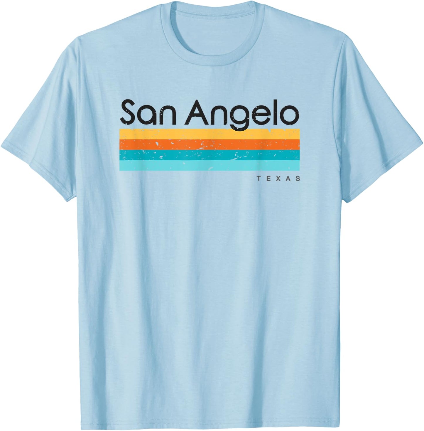 Vintage San Angelo TX Texas USA Retro Design T-Shirt - T-Shirt | Light Blue