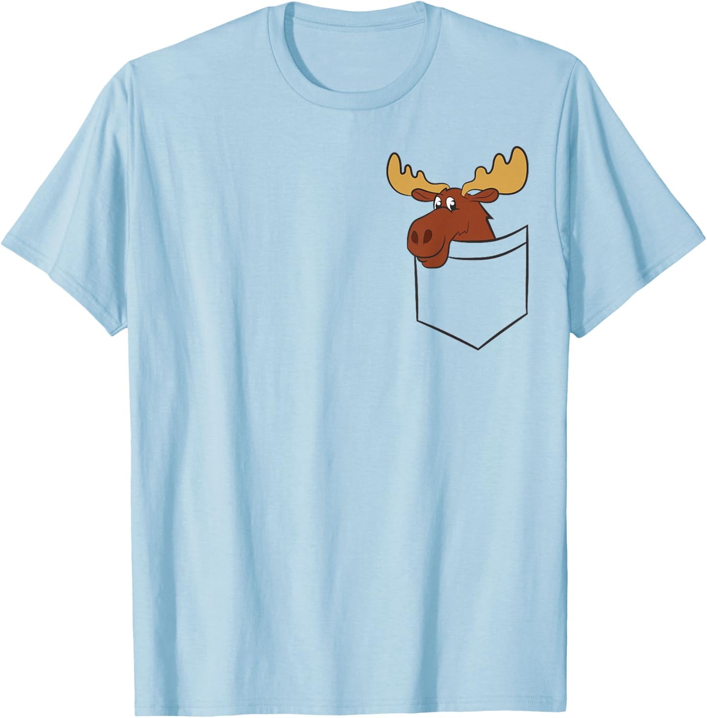 Elk In A Bag Elk Cute Canadian Moose T-Shirt - T-Shirt | Light Blue