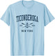 Ticonderoga NY Vintage Navy Crossed Oars & Boat Anchor T-Shirt - T-Shirt | Light Blue