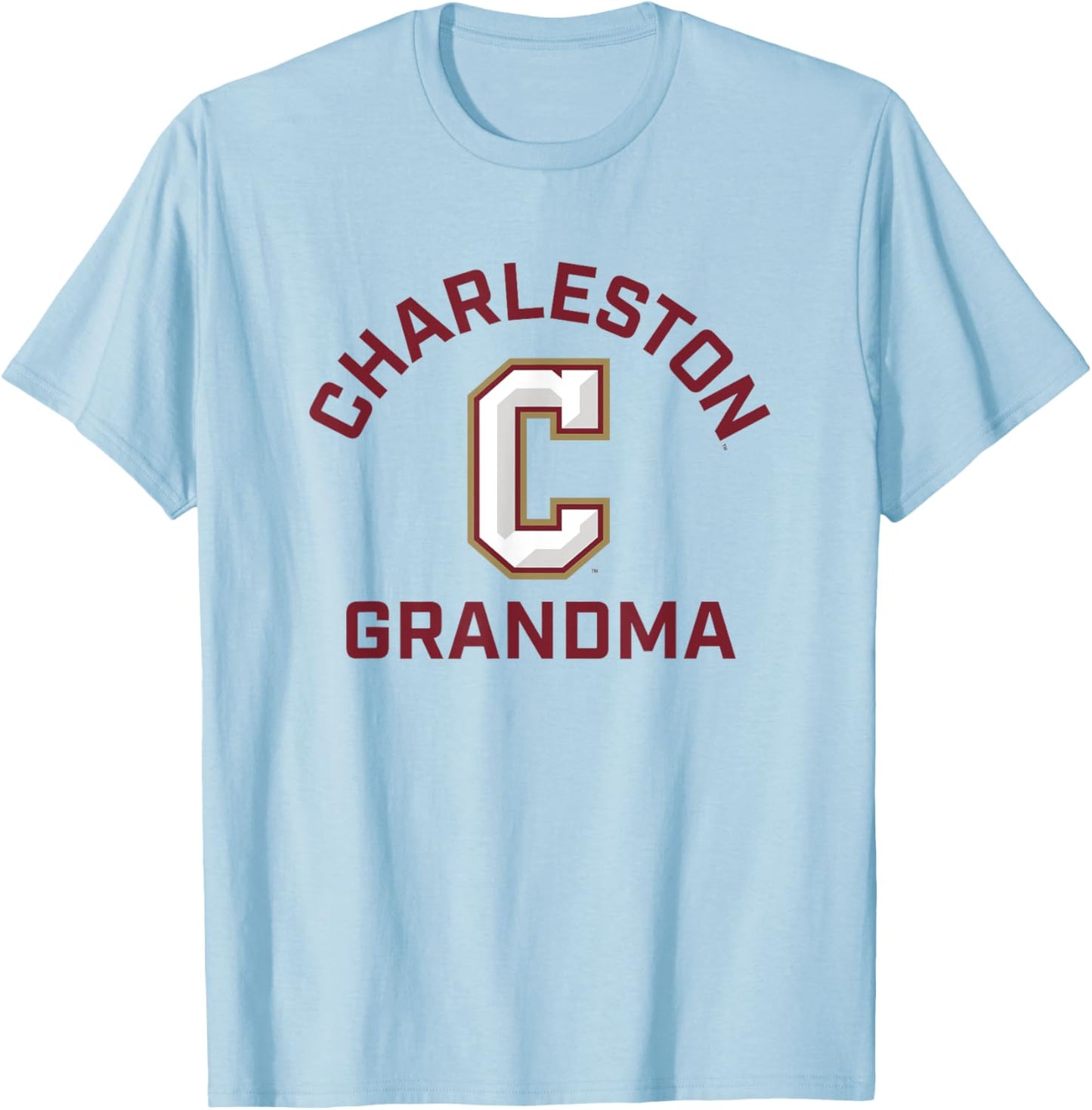 College of Charleston Cougars Arched Grandma T-Shirt - T-Shirt | Light Blue
