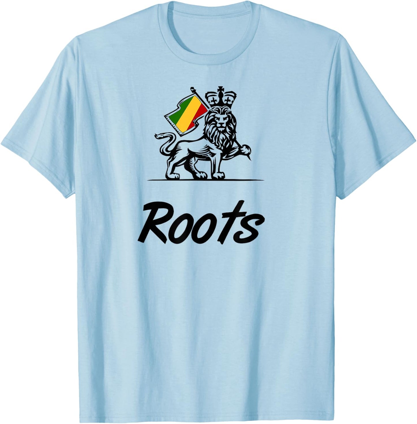 Roots Lion of Judah with reggae colors T-Shirt - T-Shirt | Light Blue
