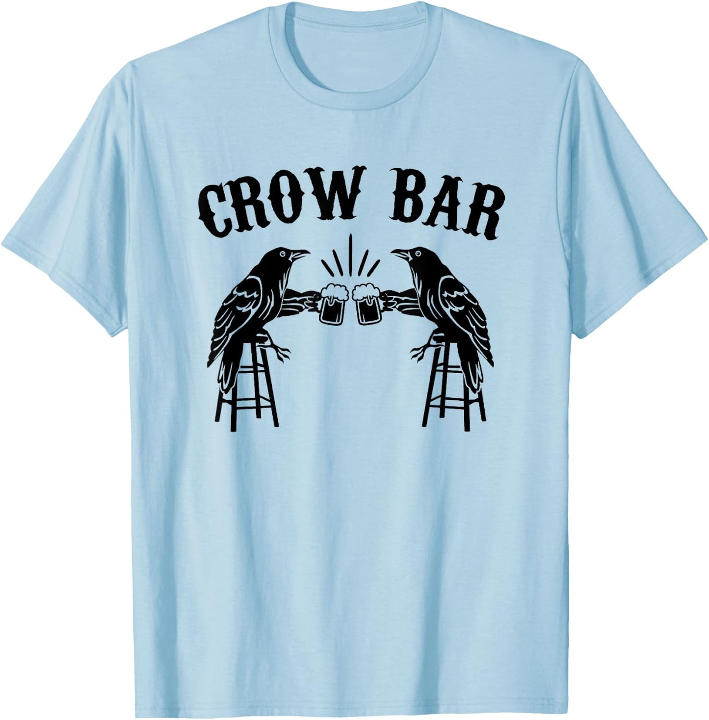 Crow Bar funny beer drinking crows T-Shirt - T-Shirt | Light Blue