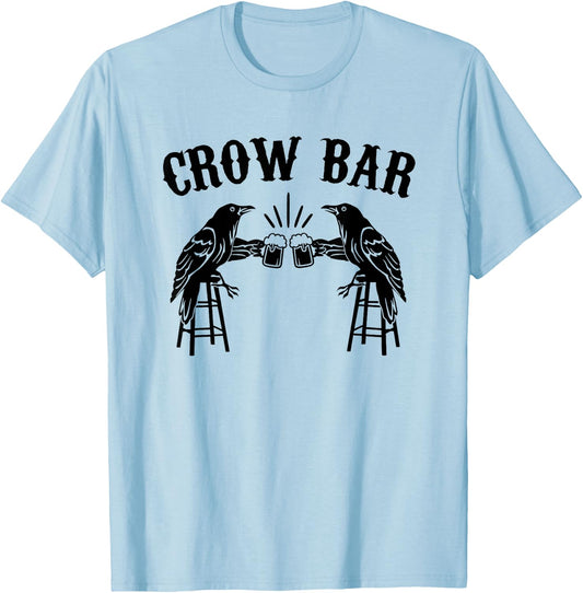 Crow Bar funny beer drinking crows T-Shirt - T-Shirt | Light Blue