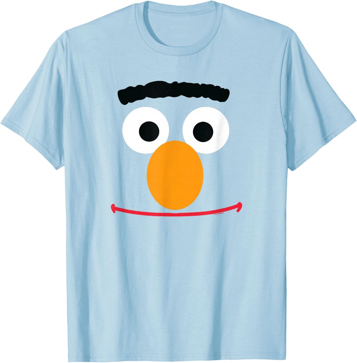 Sesame Street Bert Face Halloween Costume T-Shirt - T-Shirt | Light Blue