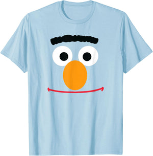 Sesame Street Bert Face Halloween Costume T-Shirt - T-Shirt | Light Blue
