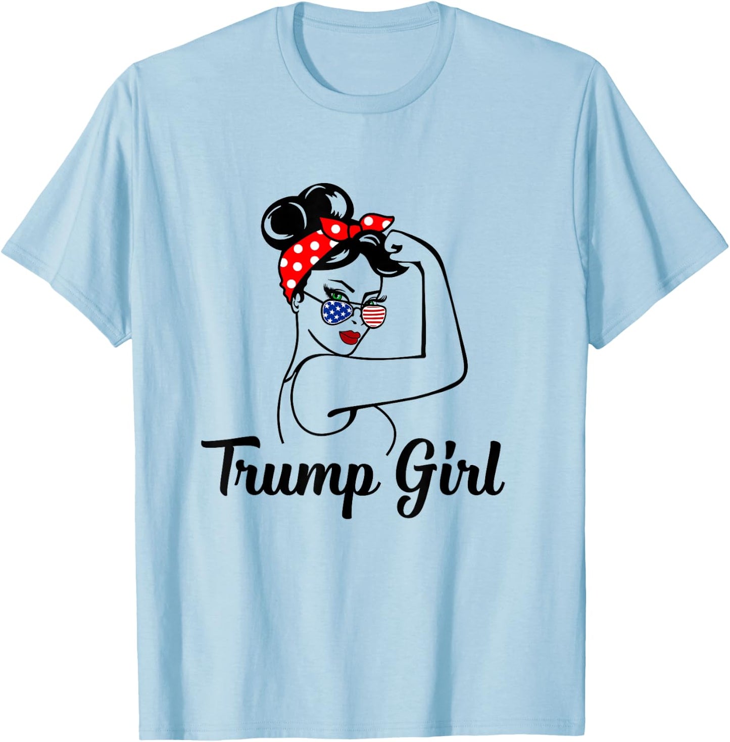 Trump Girl Rosie the Riveter Republican Gifts Pro Donald T-Shirt - T-Shirt | Light Blue