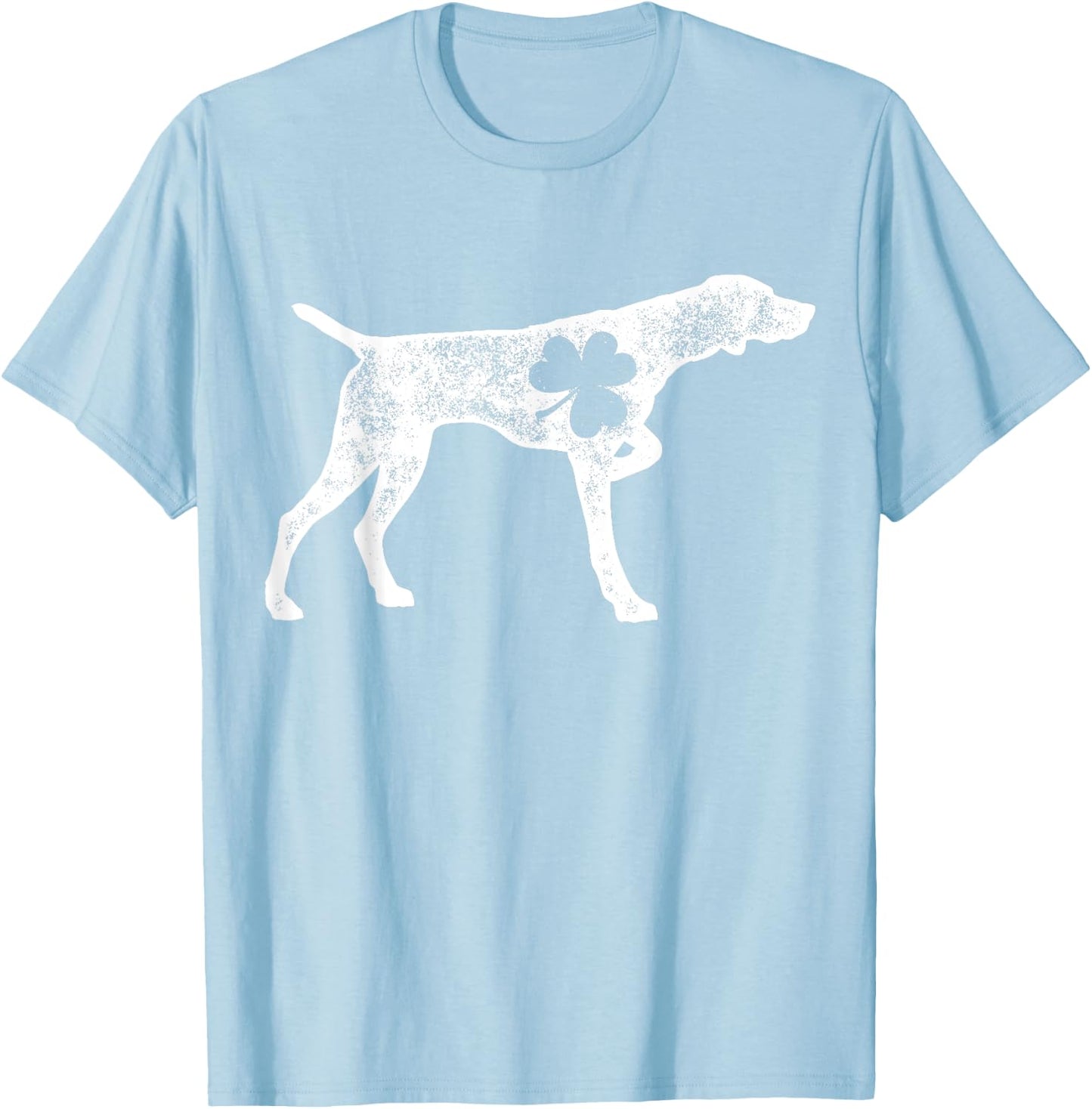 German Shorthaired Pointer St Patrick's Day Boys Shamrock Dog T-Shirt - T-Shirt | Light Blue