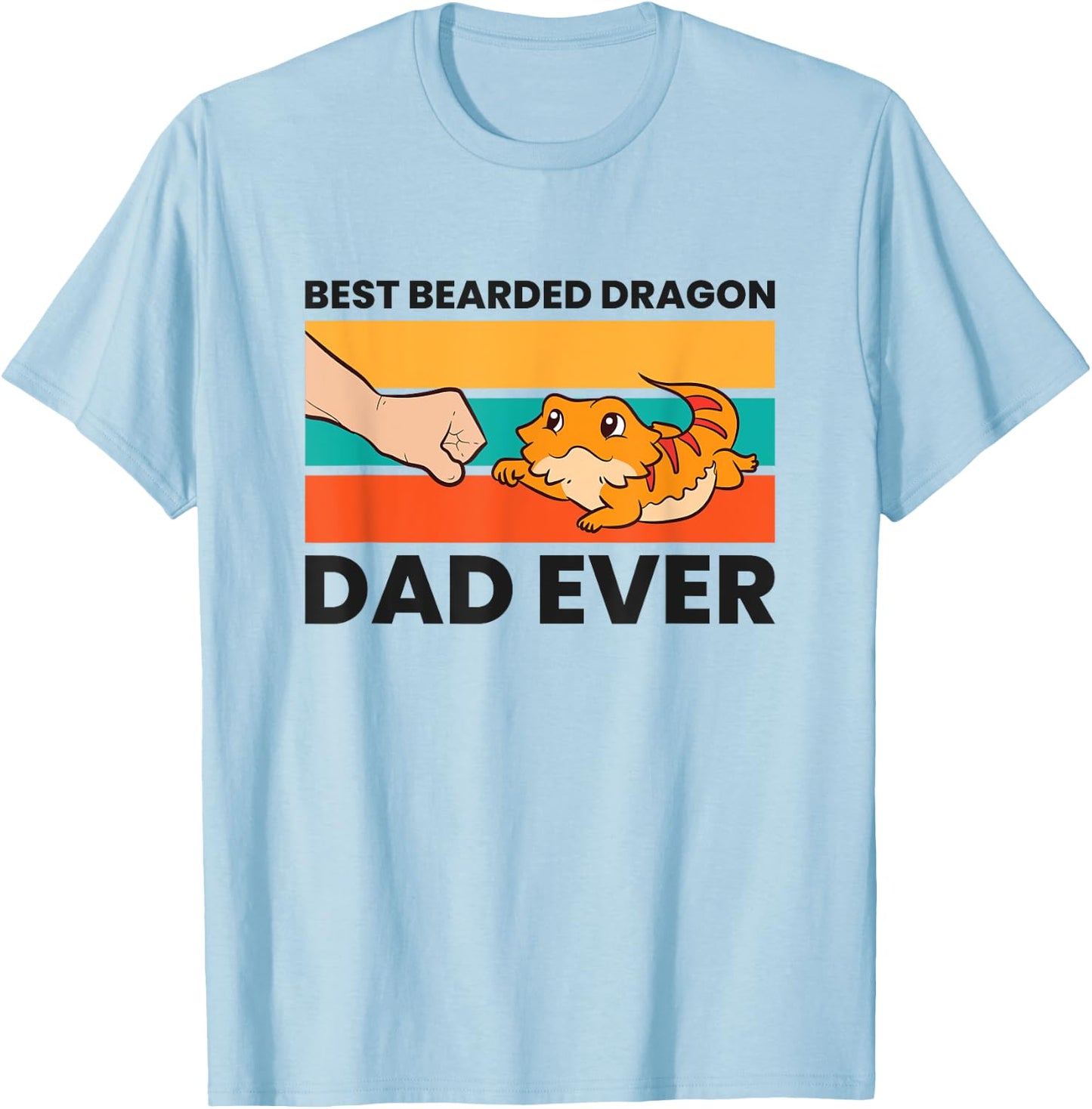 Best Bearded Dragon Dad Ever T-Shirt - T-Shirt | Light Blue