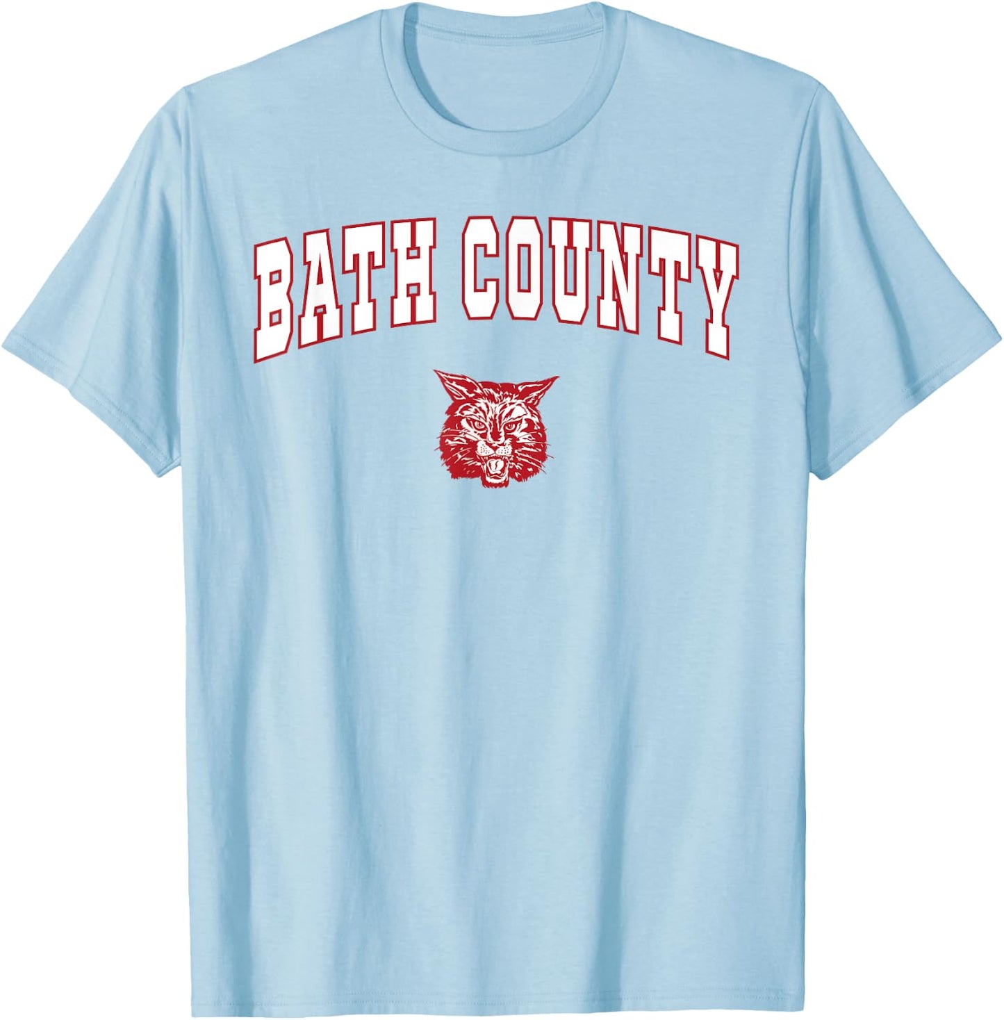 Bath County High School Wildcats T-Shirt - T-Shirt | Light Blue