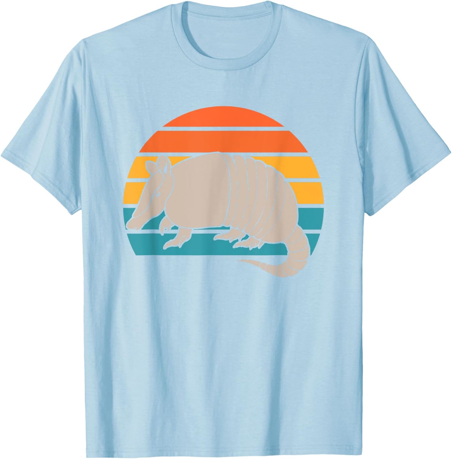 Animal Lover Outdoors Wild Nature Wildlife Retro Armadillo T-Shirt - T-Shirt | Light Blue