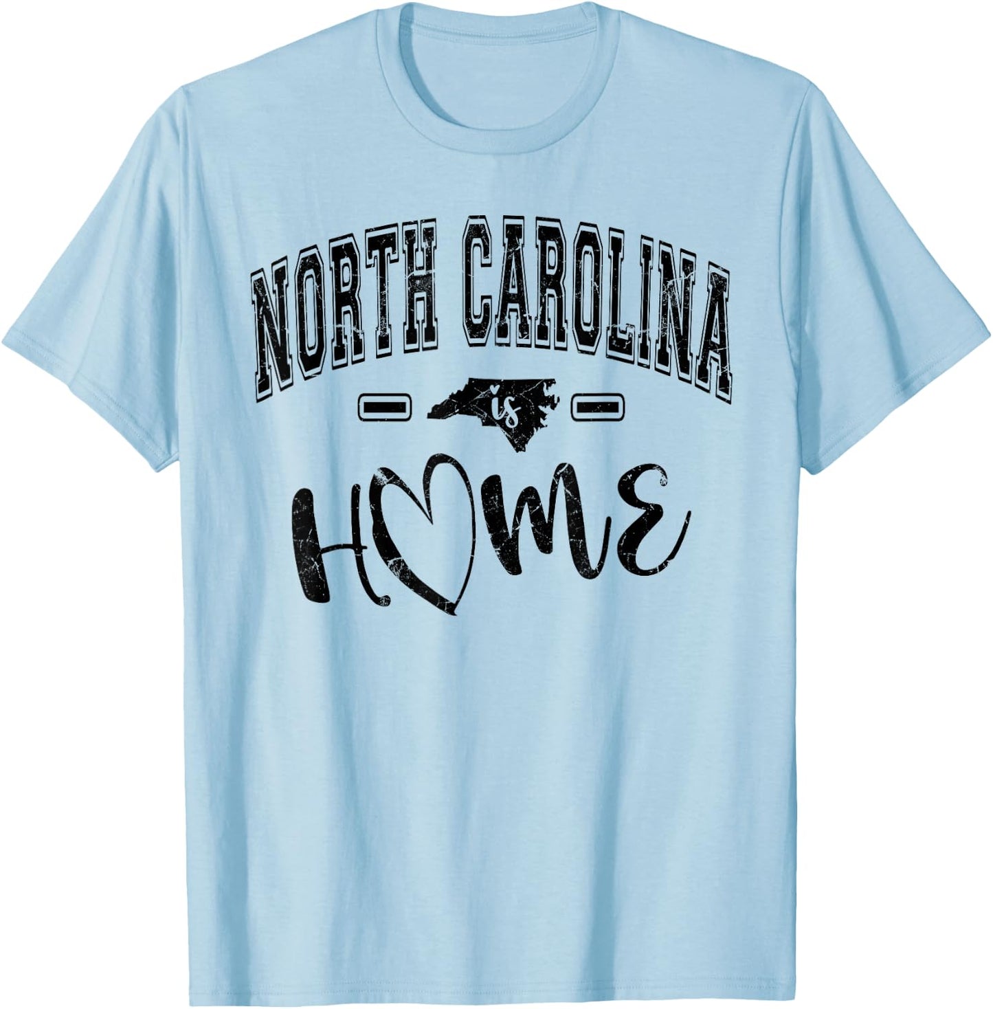 North Carolina Is Home State Pride Design North Carolina T-Shirt - T-Shirt | Light Blue
