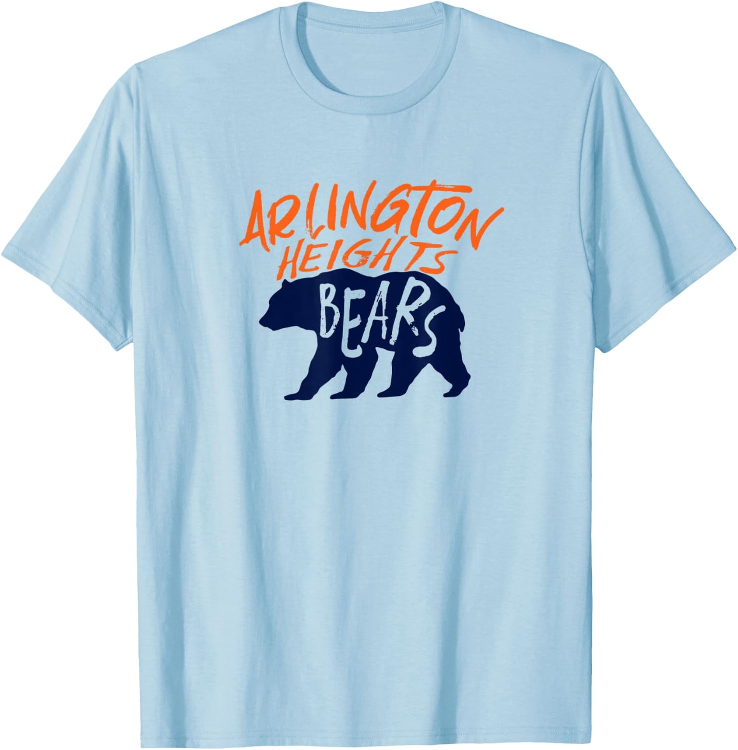 Arlington Heights Bears Football Team Touchdown Retro T-Shirt - T-Shirt | Light Blue