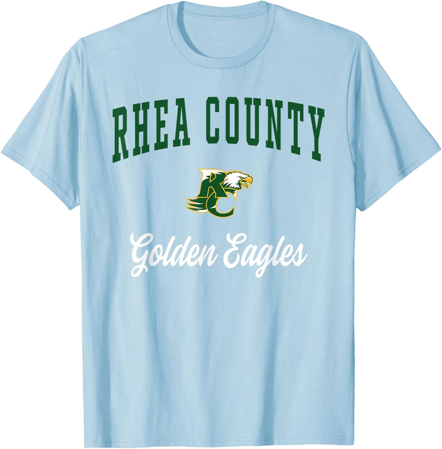 Rhea County High School Golden Eagles T-Shirt - T-Shirt | Light Blue