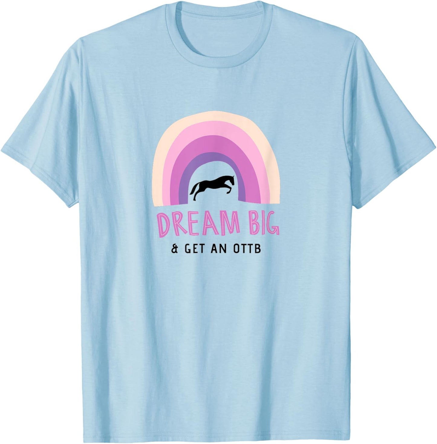 Off Track Thoroughbred, OTTB T-Shirt - T-Shirt | Light Blue