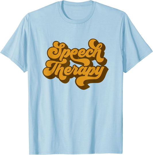 Speech Therapy Vintage Retro T-Shirt - T-Shirt | Light Blue