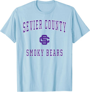 Sevier County High School Smoky Bears T-Shirt - T-Shirt | Light Blue