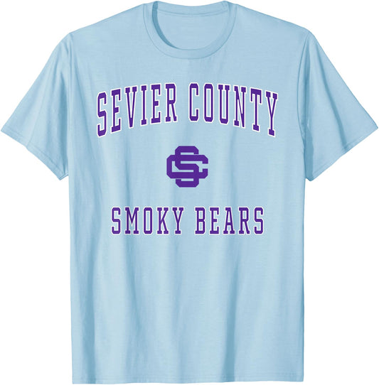 Sevier County High School Smoky Bears T-Shirt - T-Shirt | Light Blue