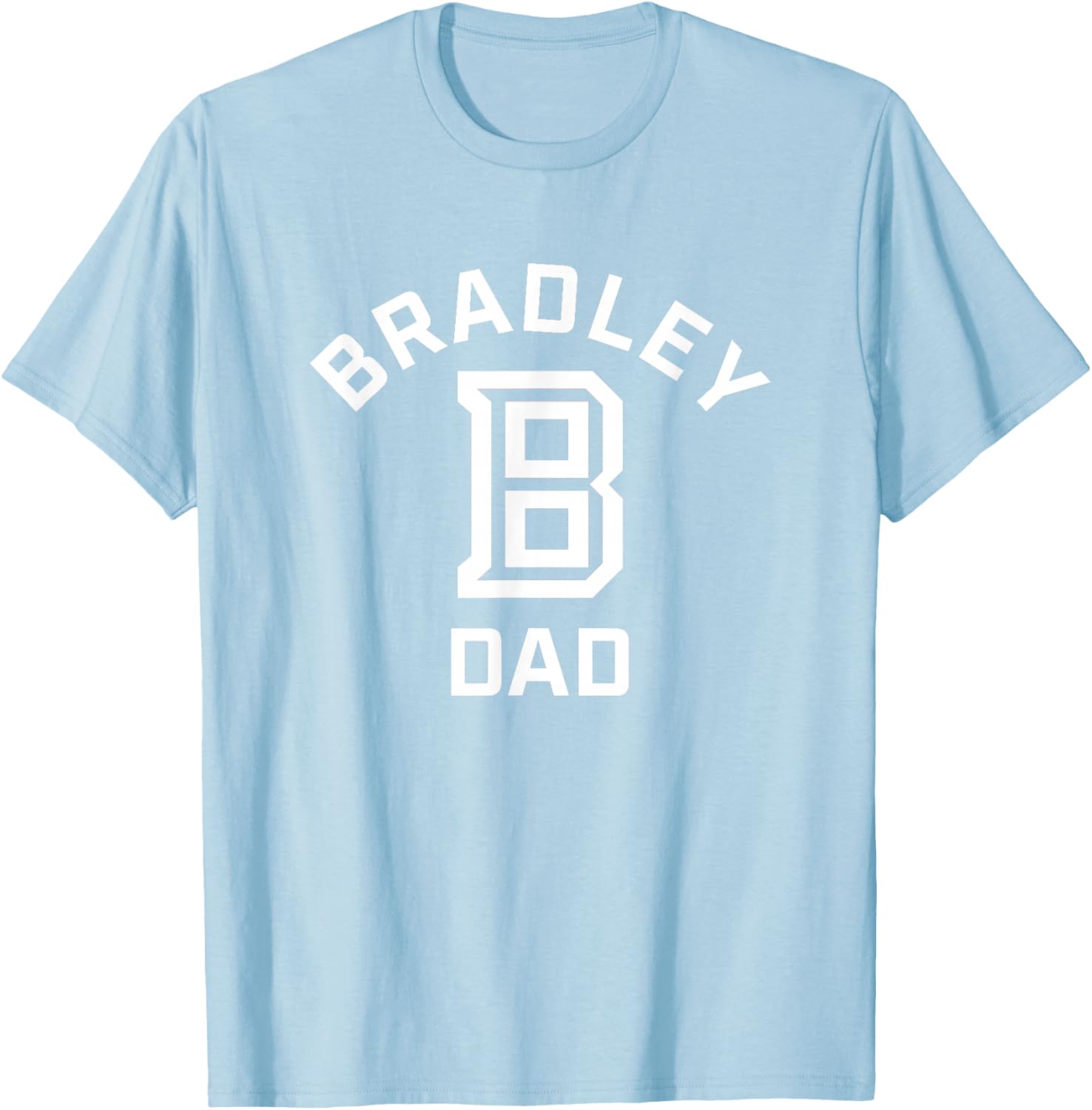 Bradley University Braves Arched Dad T-Shirt - T-Shirt | Light Blue