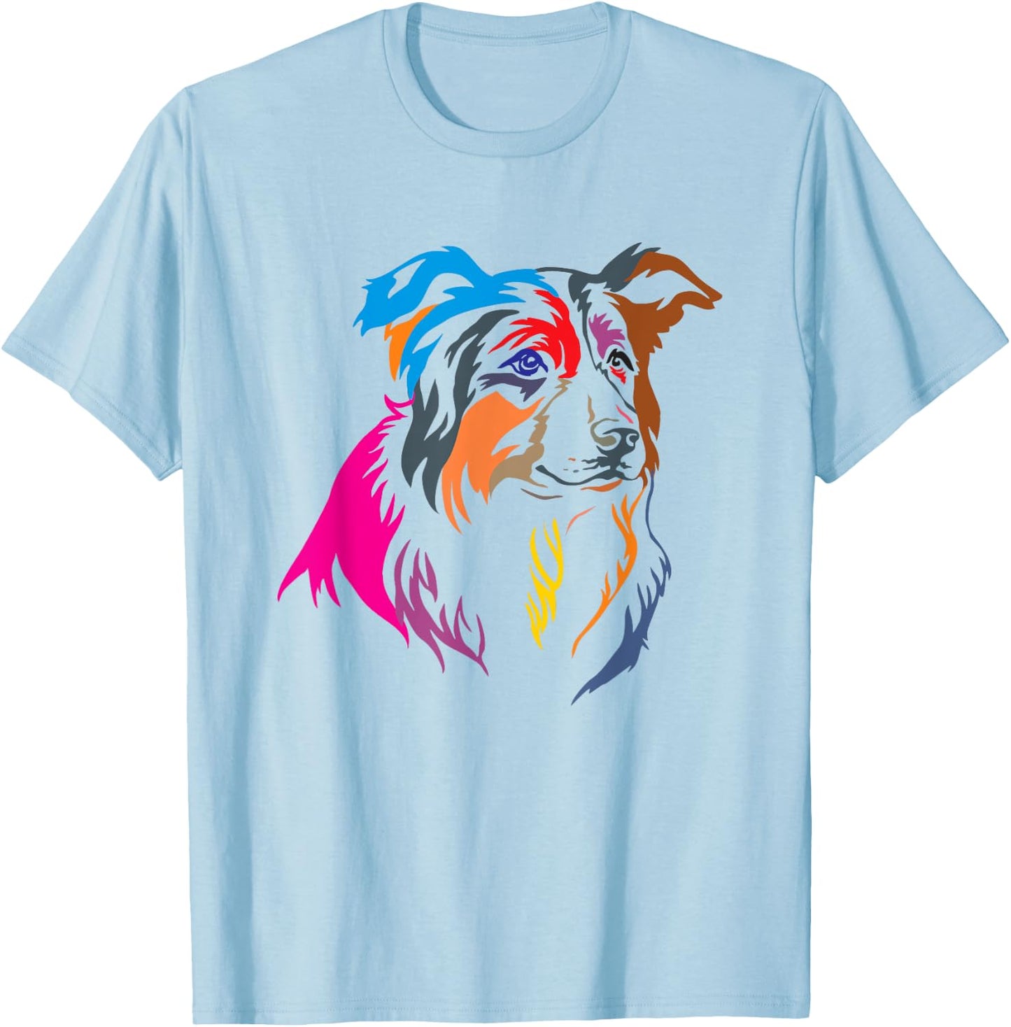Cute Border Collie herding dog T-Shirt - T-Shirt | Light Blue