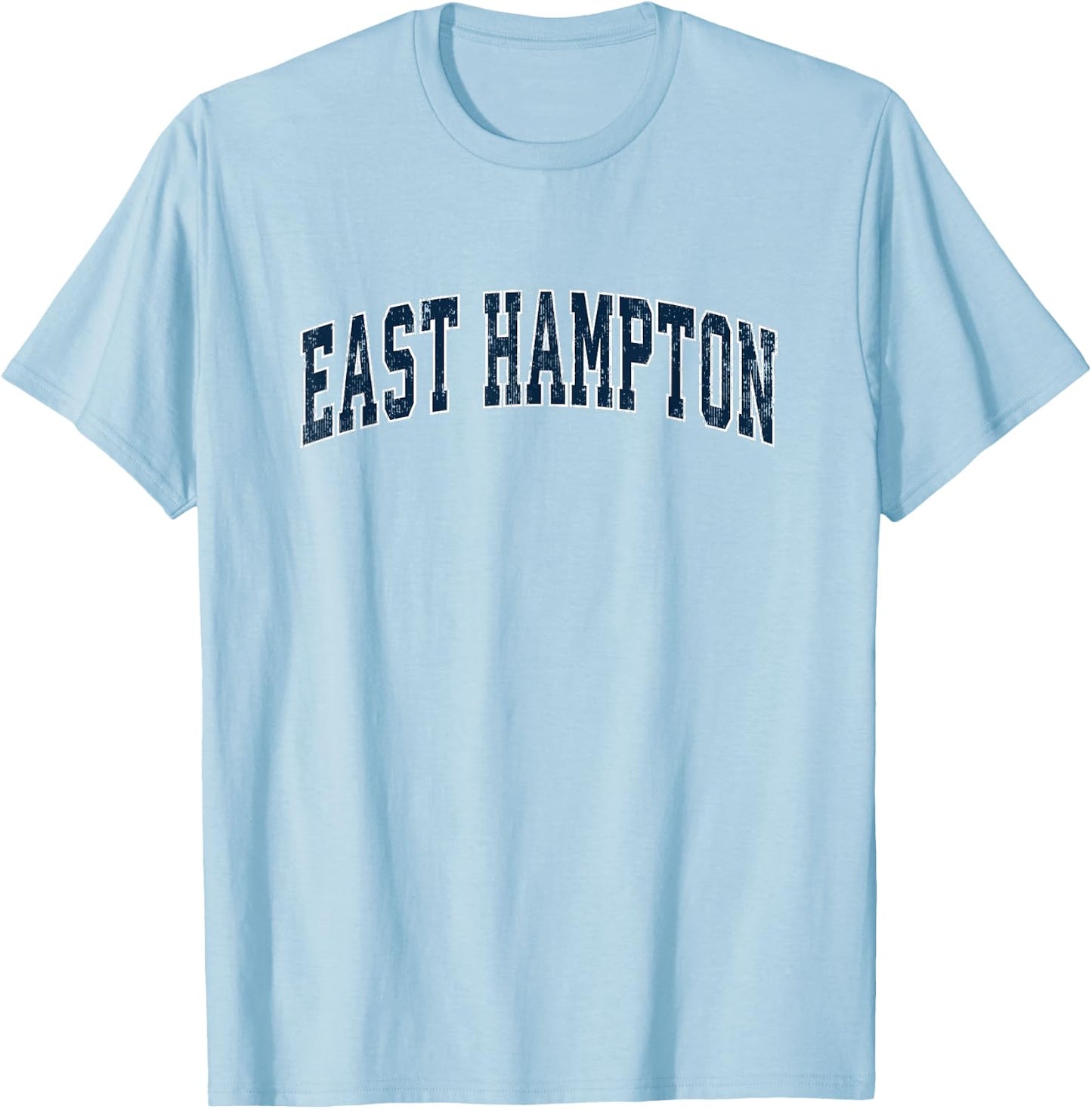 East Hampton New York NY Vintage Sports Design Navy Design T-Shirt - T-Shirt | Light Blue