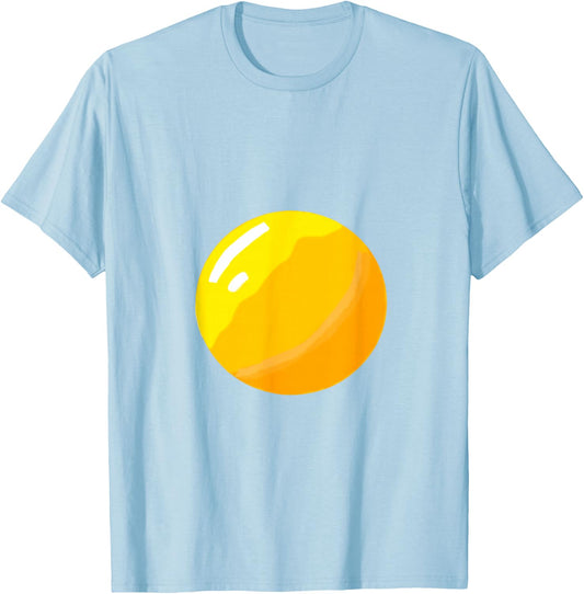 Fried Egg Costume Breakfast Food Sunny Side Up Egg Yolk T-Shirt - T-Shirt | Light Blue