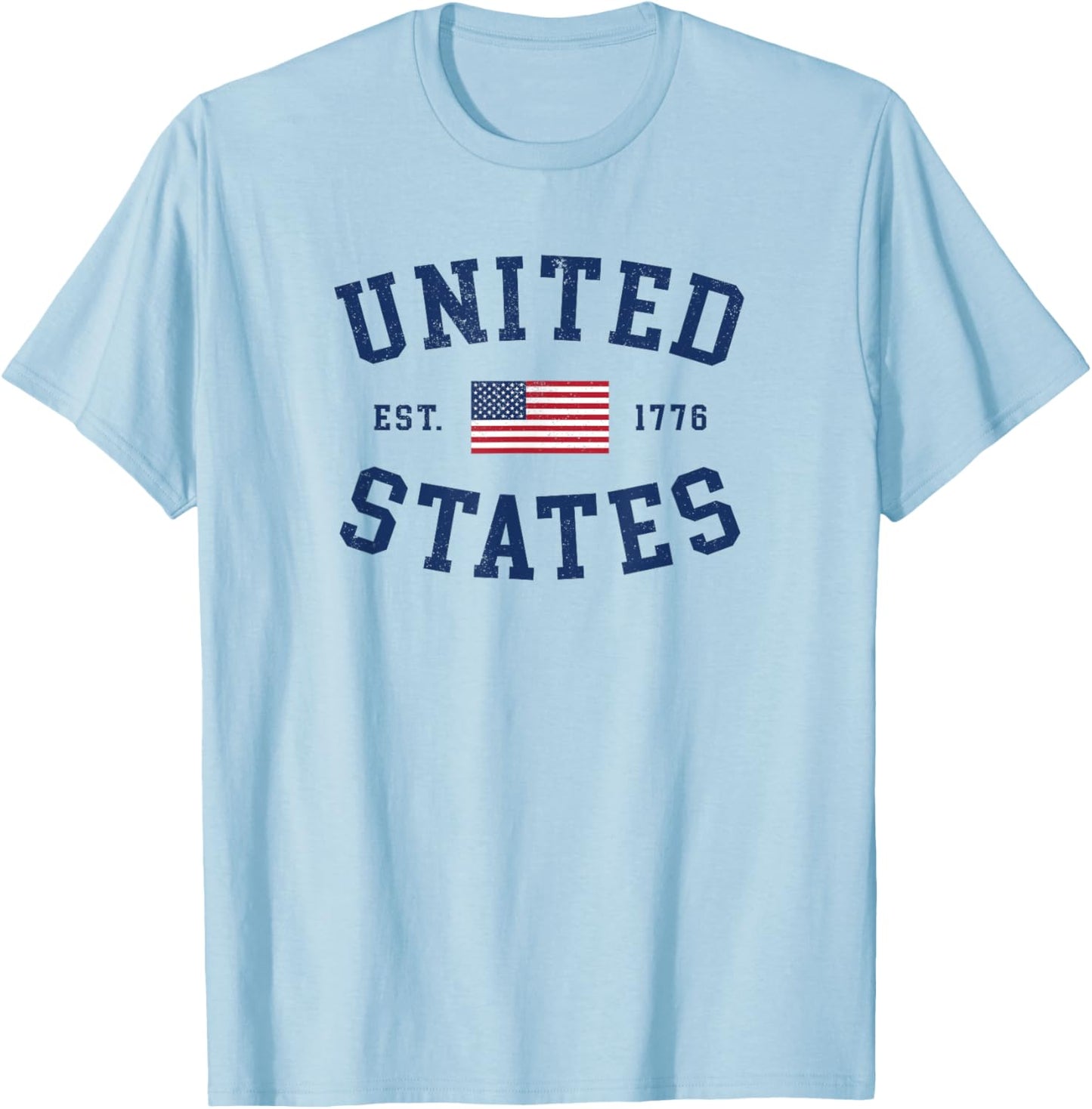 United States USA US Flag Patriotic 4th of July America T-Shirt - T-Shirt | Light Blue