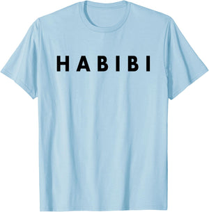 HABIBI Grey -Adults Classic Fit T-Shirt - T-Shirt | Light Blue