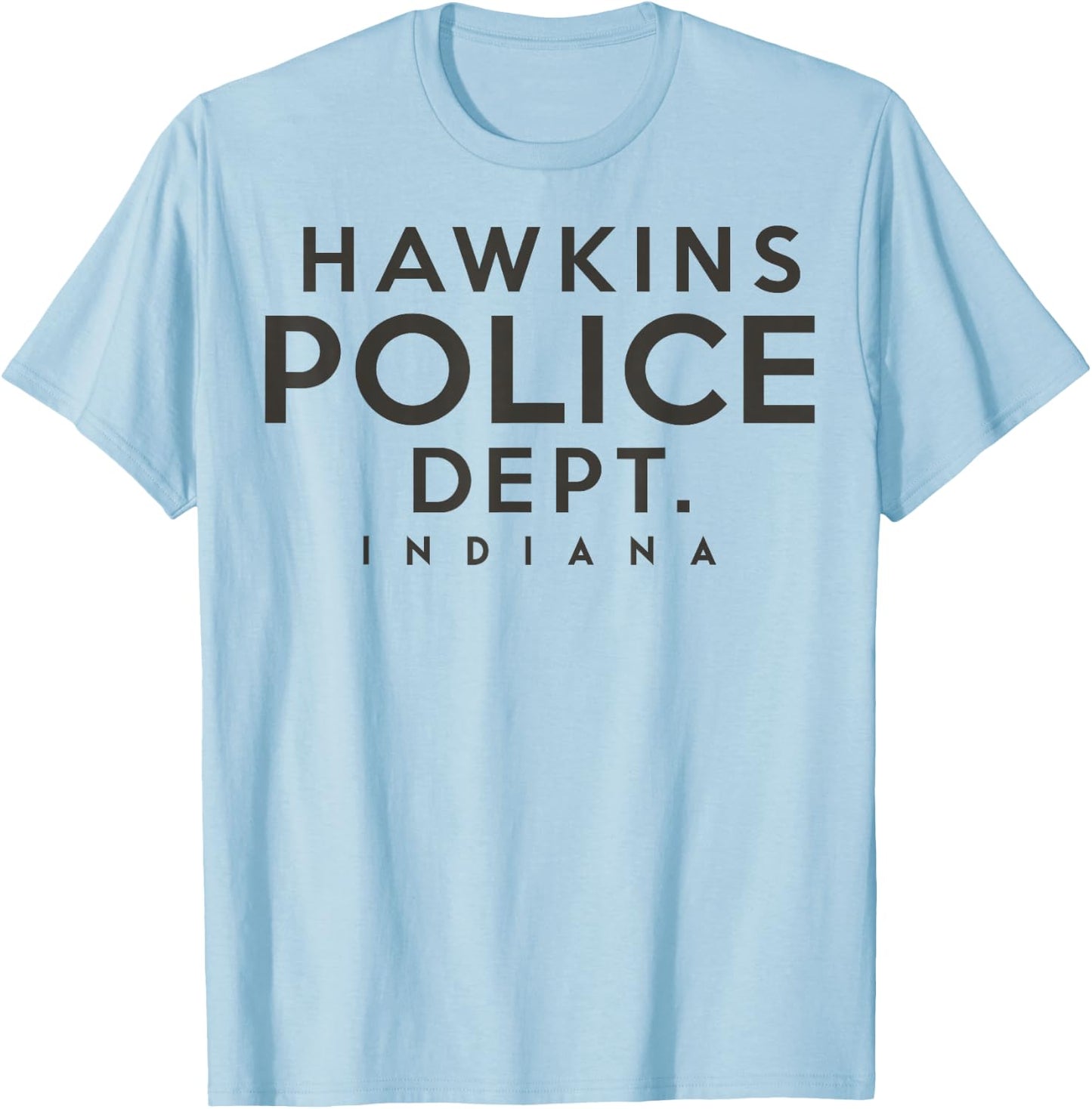 Netflix Stranger Things Hawkins Police Dept. Indiana T-Shirt - T-Shirt | Light Blue