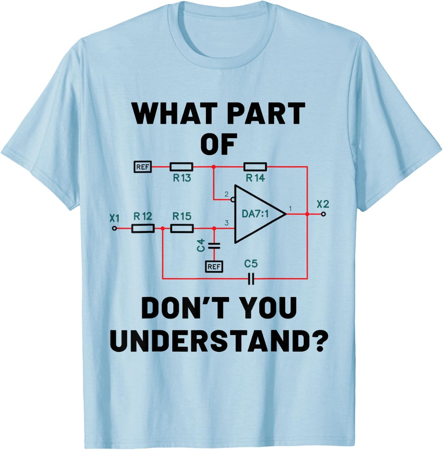 Electronic diagram Electrical engineer funny Gift T-Shirt - T-Shirt | Light Blue