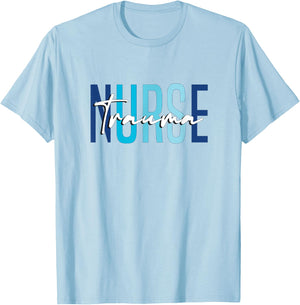 Vintage Trauma Nurse Er Trauma ICU Nurse Emergency Trauma T-Shirt - T-Shirt | Light Blue