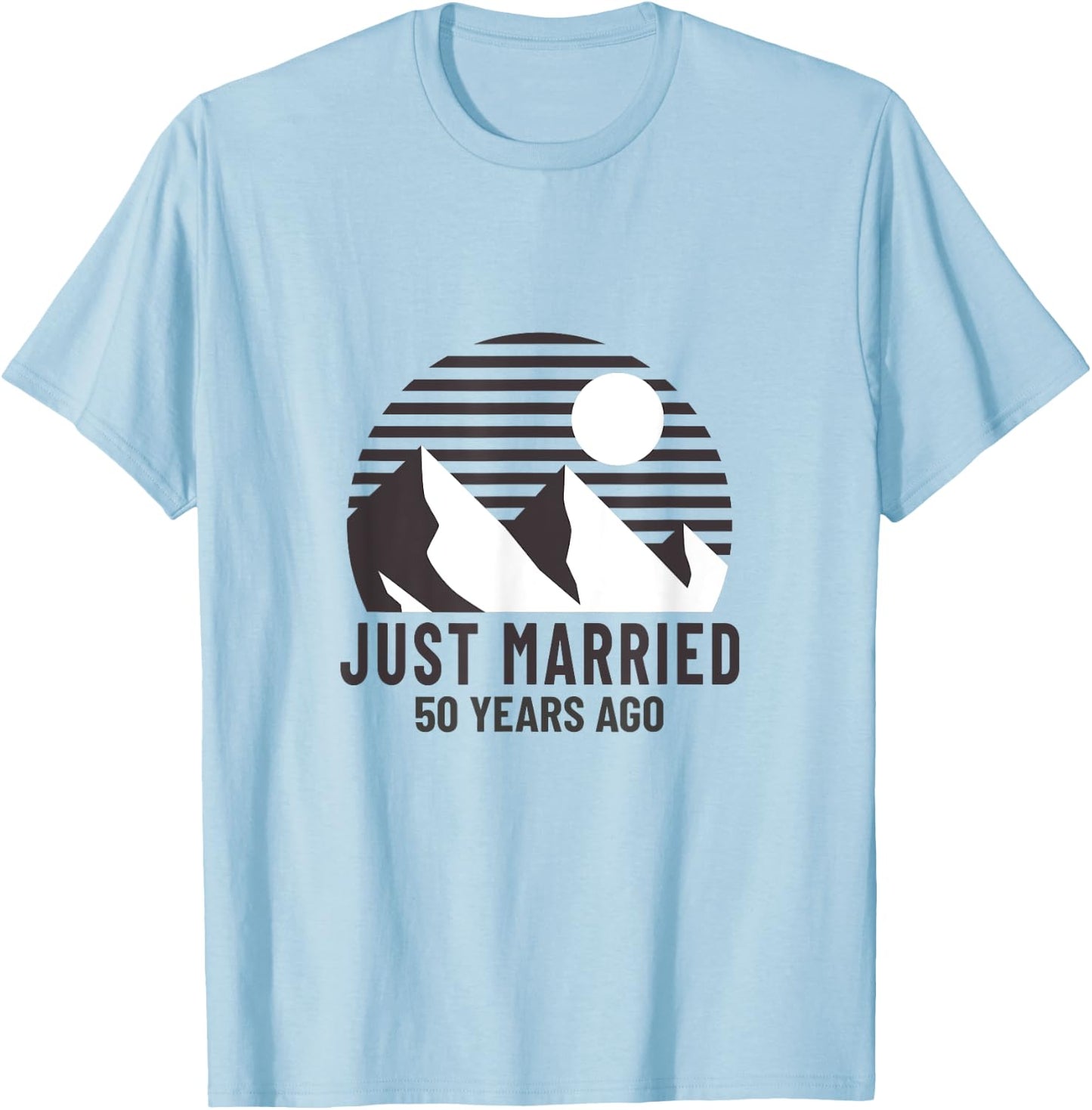 Romantic Matching Couples - 50th Golden Wedding Anniversary T-Shirt - T-Shirt | Light Blue