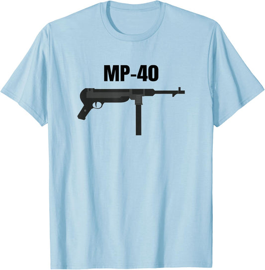 MP-40 MP40 WW2 Military History Gifts T-Shirt - T-Shirt | Light Blue